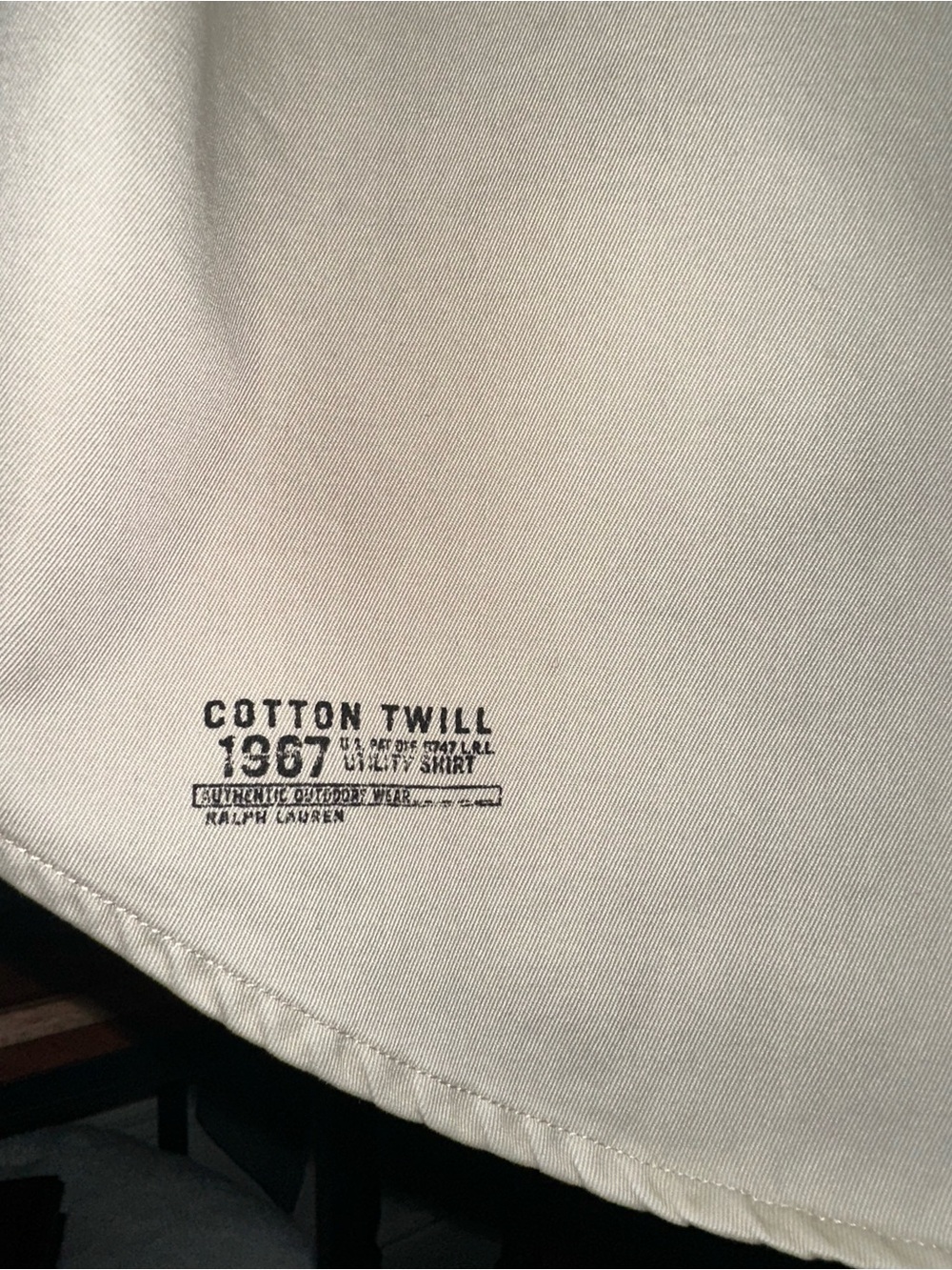 Vintage Lauren Ralph Lauren Beige Cotton Utility Safari Shirt Size Medium - Picture 5 of 6